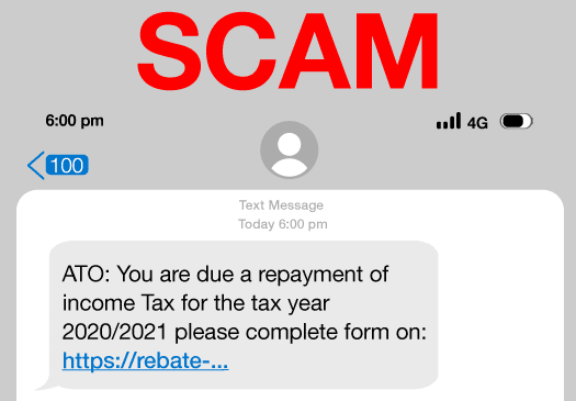 Scam SMS - Tax department